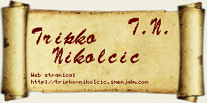 Tripko Nikolčić vizit kartica